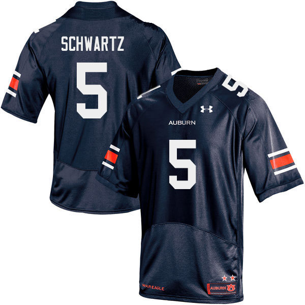 Auburn Tigers Men's Anthony Schwartz #5 Navy Under Armour Stitched College 2019 NCAA Authentic Football Jersey XPT7674ZS